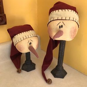 Pair of Country Snowman